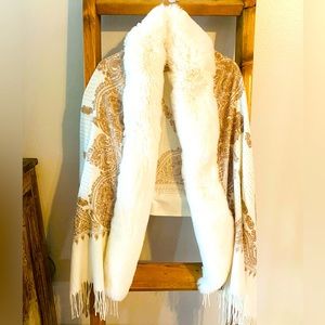New La Fiorentina from Saks Fifth Avenue Faux Fur Shawl.